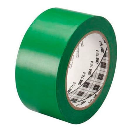 Box Packaging 3M 764 Vinyl Tape 2" x 36 Yds 5 Mil Green - 6/PACK T967764G6PK